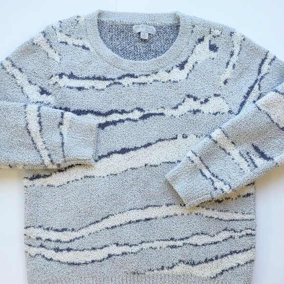 Barefoot Dreams Cozychic Pullover Sweater Animal Print Relaxed Women Medium EUC - Picture 5 of 10